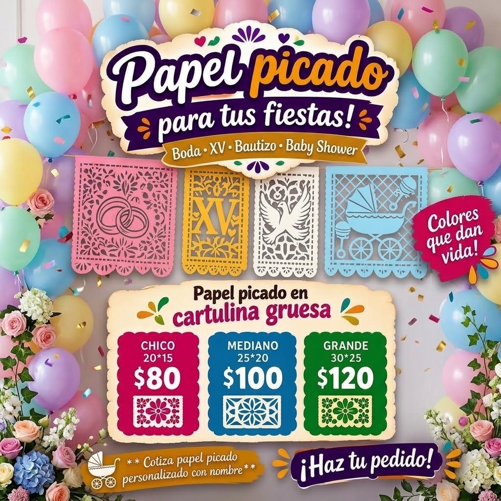 MUNDO DEL PAPEL PICADO CARTULINA METALIZADO